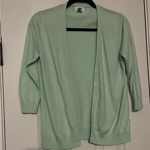 Light Mint Thin Button Cardigan size MEDIUM